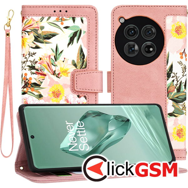 Techsuit - FlipCraft - OnePlus 12 - Sweetheart Pink