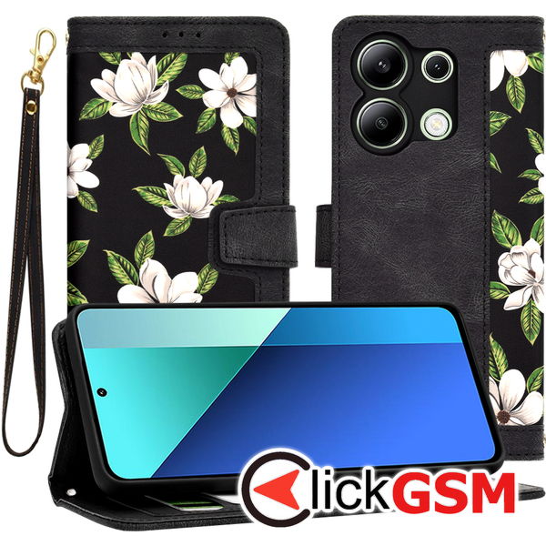 Techsuit - FlipCraft - Xiaomi Redmi Note 13 4G - Flowers of the Dawn