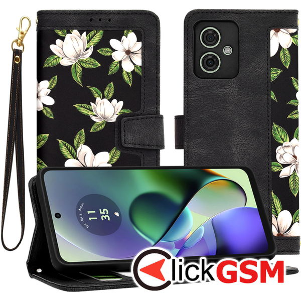 Techsuit - FlipCraft - Motorola Moto G54 Power Edition / G64 - Flowers of the Dawn