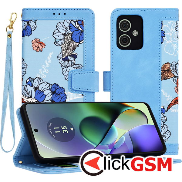 Techsuit - FlipCraft - Motorola Moto G54 Power Edition / G64 - Vibrant Blue