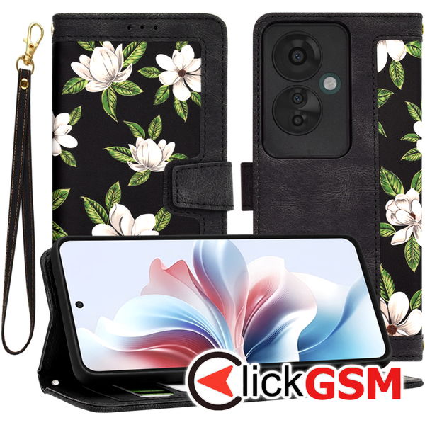 Techsuit - FlipCraft - Oppo Reno11 F - Flowers of the Dawn