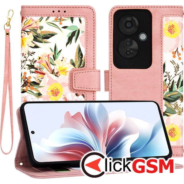 Techsuit - FlipCraft - Oppo Reno11 F - Sweetheart Pink