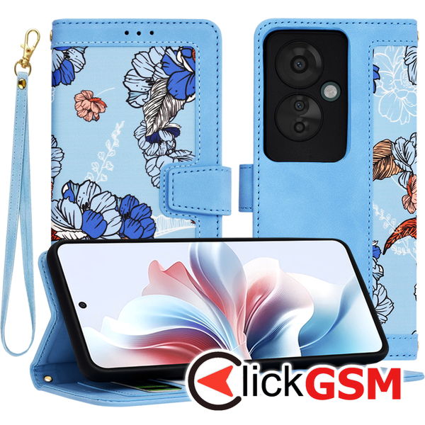 Techsuit - FlipCraft - Oppo Reno11 F - Vibrant Blue