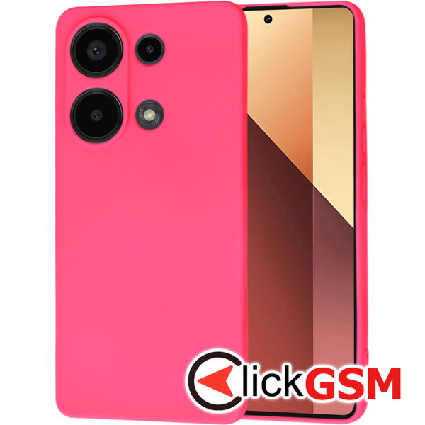 Techsuit - SoftFlex - Xiaomi Redmi Note 13 Pro 4G / Poco M6 Pro 4G - Hot Pink
