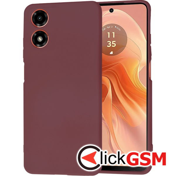 Techsuit - SoftFlex - Motorola Moto G04 / G04s / E14 - Plum Red