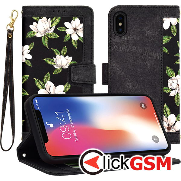 Techsuit - FlipCraft - iPhone X / iPhone XS - Flowers of the Dawn