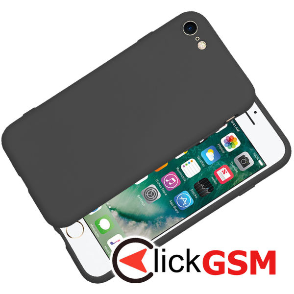 Techsuit - SoftFlex - iPhone 7 / iPhone 8 / iPhone SE 2, SE 2020 / iPhone SE 3, SE 2022 - Black