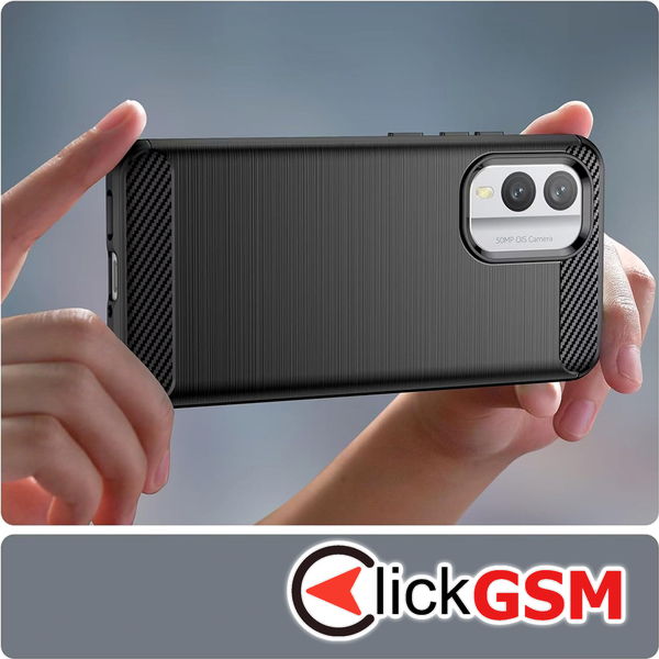 Techsuit - Carbon Silicone - Nokia X30 - Blue