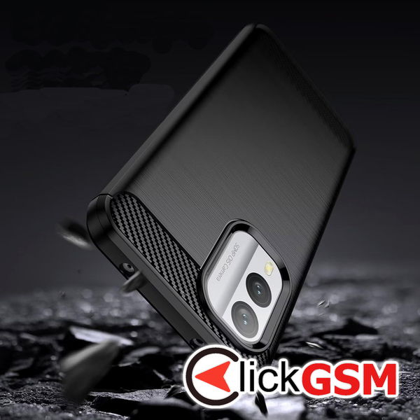 Techsuit - Carbon Silicone - Nokia X30 - Blue