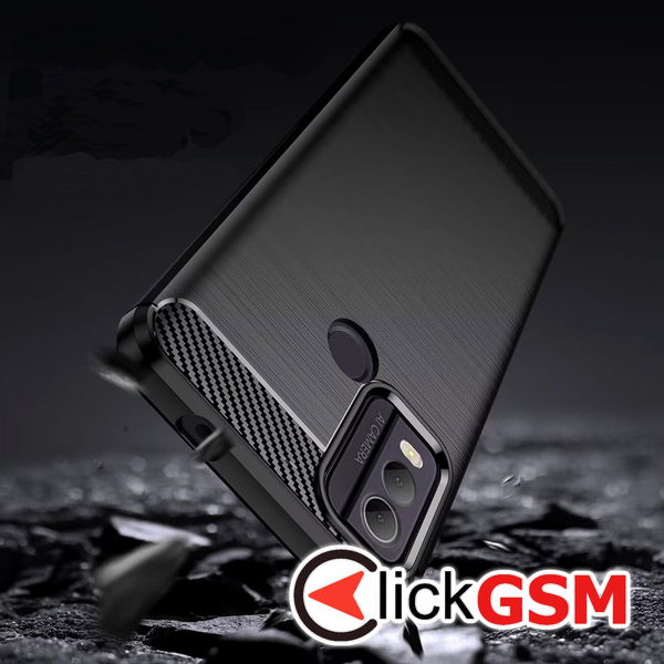 Techsuit - Carbon Silicone - Nokia C22 - Black
