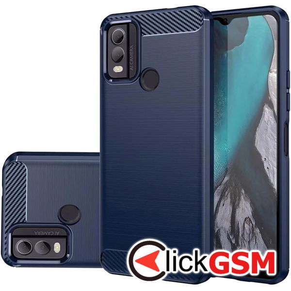 Techsuit - Carbon Silicone - Nokia C22 - Blue