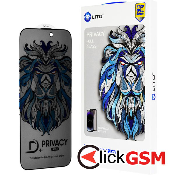 Lito - D+ Pro Privacy - iPhone 15 - Black