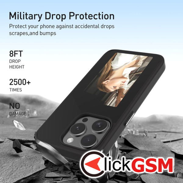 Techsuit - SmartScreen NFC - iPhone 15 Pro Max - Black