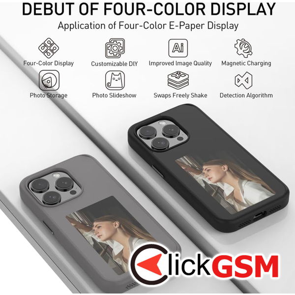 Techsuit - SmartScreen NFC - iPhone 15 Pro Max - Black