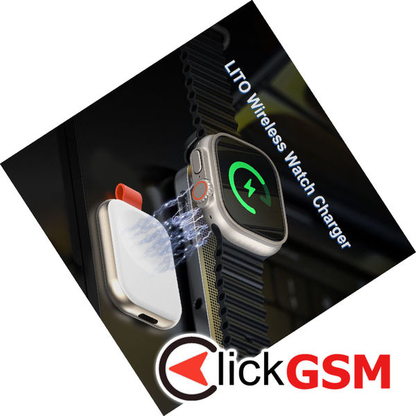 Lito - Magnetic Wireless Charger (LC03) - for Apple Watch, with Keyring, Charge On the Go, 3.5W, 1A - White