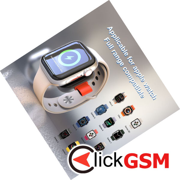 Lito - Magnetic Wireless Charger (LC03) - for Apple Watch, with Keyring, Charge On the Go, 3.5W, 1A - White