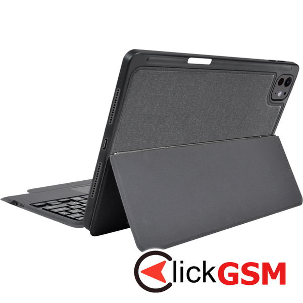 Techsuit - KeyTab Pro + Screen Protector (with RGB Wireless Keyboard/Stylus Pen Holder) - iPad Pro 11 (2024) - Black