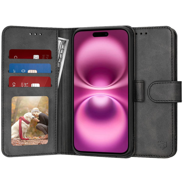 Techsuit - Diary Book - iPhone 16 Plus - Black