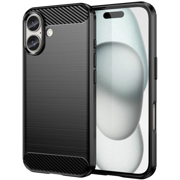 Techsuit - Carbon Silicone - iPhone 16 Plus - Black