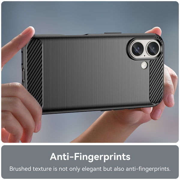 Techsuit - Carbon Silicone - iPhone 16 Plus - Black