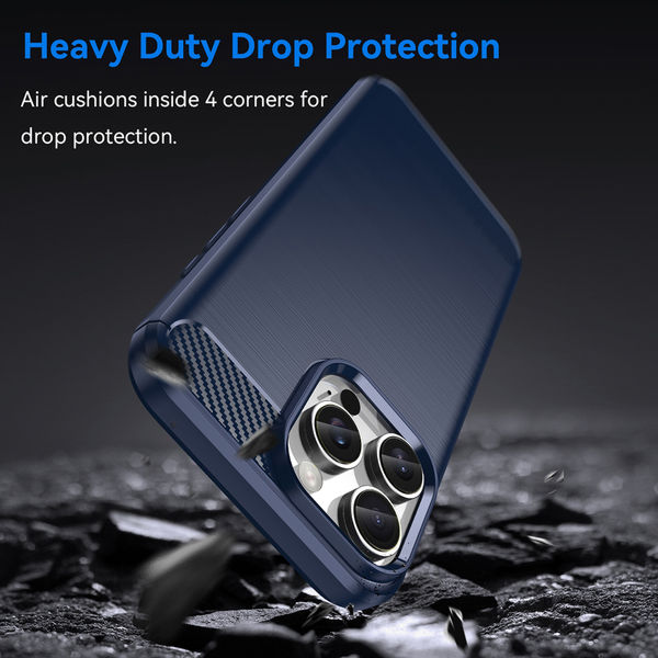 Techsuit - Carbon Silicone - iPhone 16 Pro - Blue