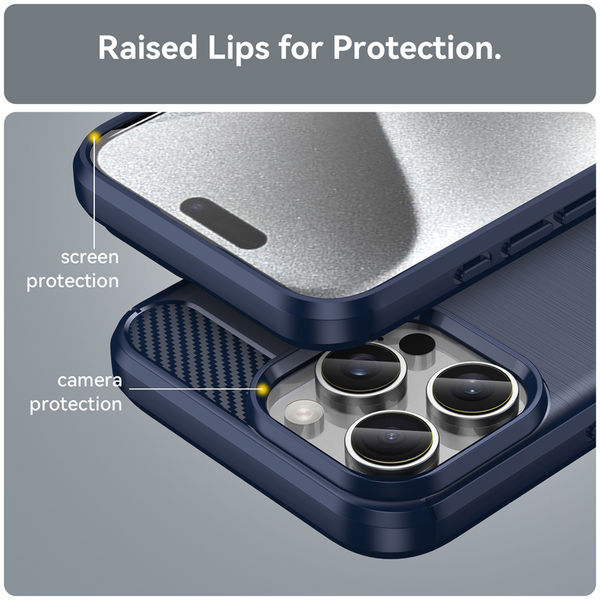 Techsuit - Carbon Silicone - iPhone 16 Pro - Blue