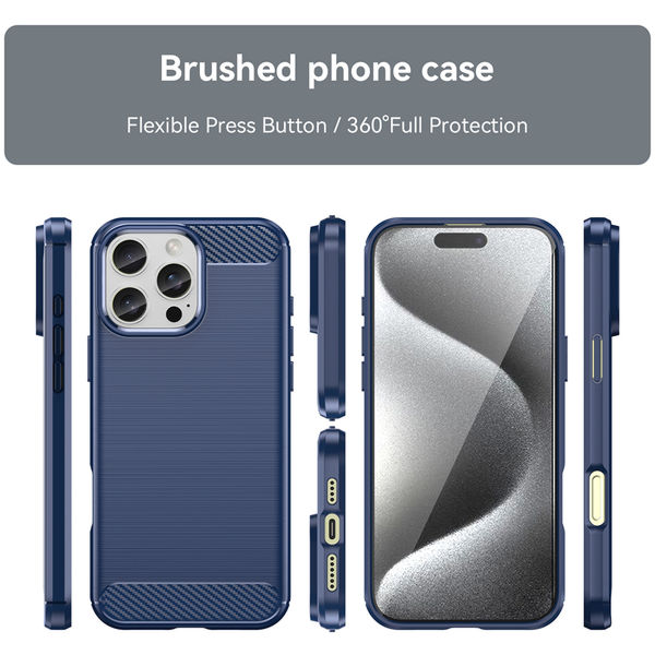 Techsuit - Carbon Silicone - iPhone 16 Pro Max - Blue