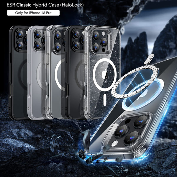 ESR - Classic Hybrid HaloLock - iPhone 16 Pro - Frosted Black