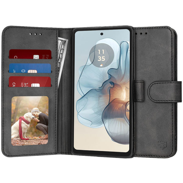 Techsuit - Diary Book - Motorola Moto G24 Power - Black