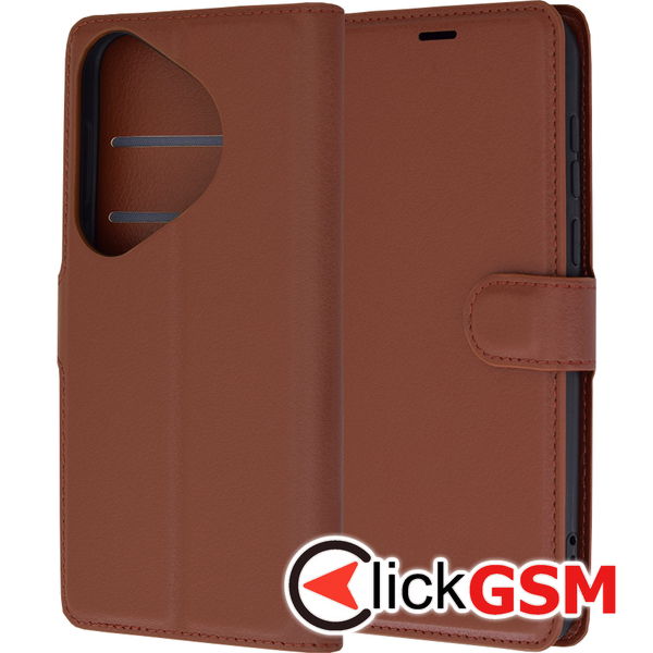 Techsuit - Leather Folio - Huawei Pura 70 - Brown