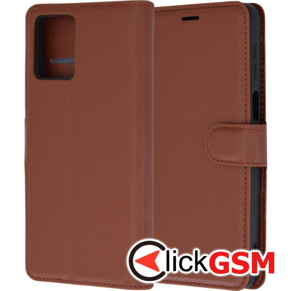 Techsuit - Leather Folio - Motorola Moto G54 Power Edition / G64 - Brown