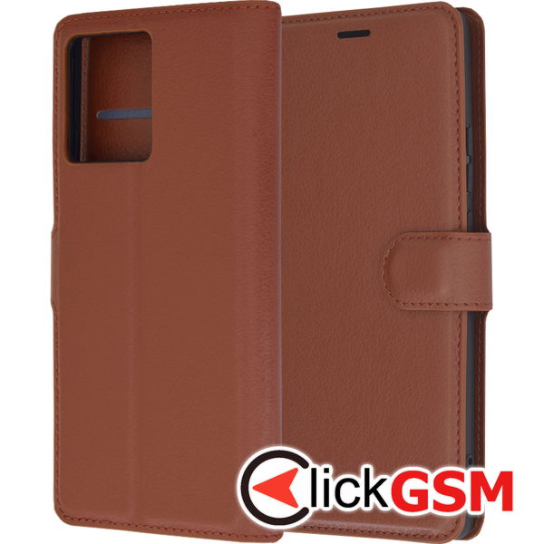 Techsuit - Leather Folio - Motorola Edge 50 Ultra - Brown