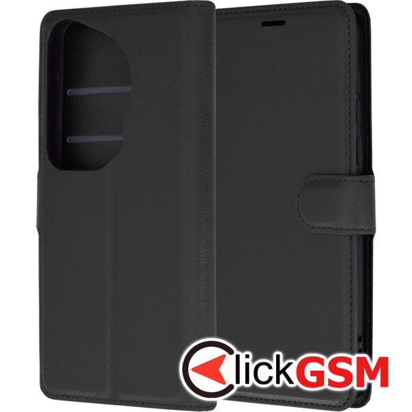 Techsuit - Leather Folio - Huawei Pura 70 Ultra - Black