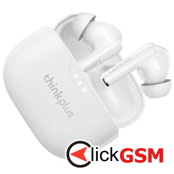 Lenovo - Wireless Earbuds (LP3 Pro) - Bluetooth 5.0, Noise Cancelling, Power Display - White