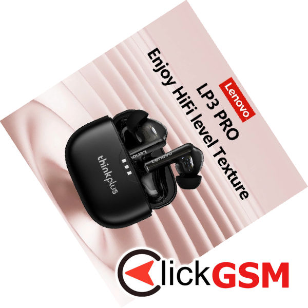 Lenovo - Wireless Earbuds (LP3 Pro) - Bluetooth 5.0, Noise Cancelling, Power Display - White