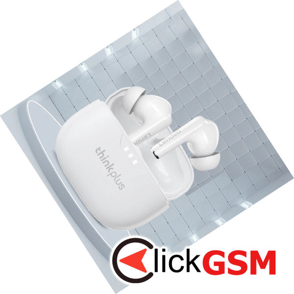 Lenovo - Wireless Earbuds (LP3 Pro) - Bluetooth 5.0, Noise Cancelling, Power Display - White