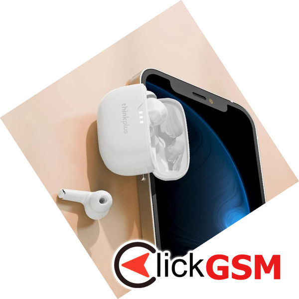 Lenovo - Wireless Earbuds (LP3 Pro) - Bluetooth 5.0, Noise Cancelling, Power Display - White