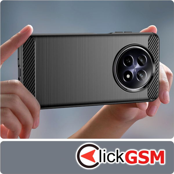 Techsuit - Carbon Silicone - Realme 12 / 12x - Black
