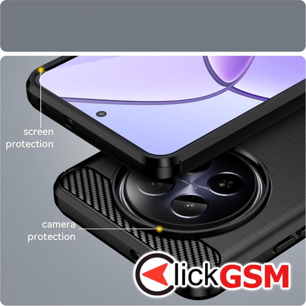 Techsuit - Carbon Silicone - Realme 12 / 12x - Black