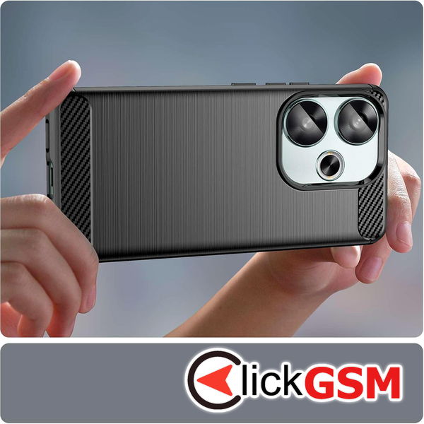 Techsuit - Carbon Silicone - Xiaomi Poco F6 - Black