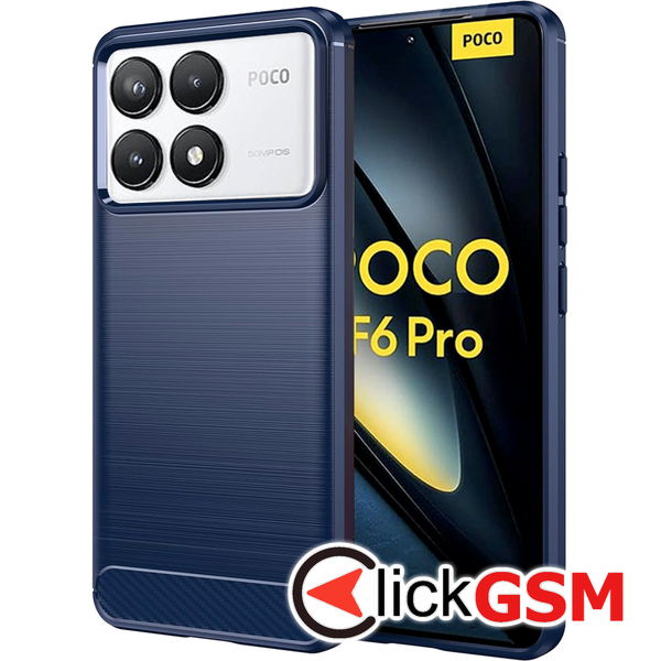 Techsuit - Carbon Silicone - Xiaomi Poco F6 Pro - Blue