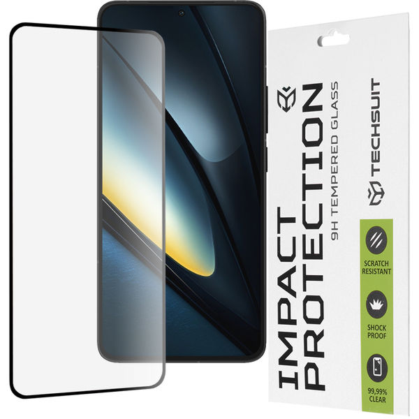 Techsuit - 111D Full Cover / Full Glue Glass - Xiaomi Poco F6 Pro - Black