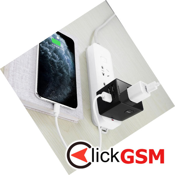 Techsuit - Travel Adapter (HHT520) - 3 x USB, Type-C, EU, UK, AUS, US - Black