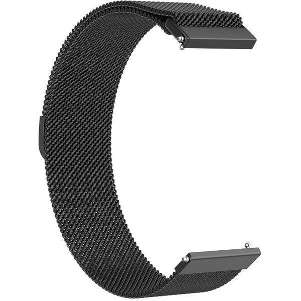 Techsuit - Watchband 18mm (W009) - Huawei Watch GT 4 (41mm)/W1/Honor Watch S1/Garmin Venu 2S/Vivoactive 4S - Black