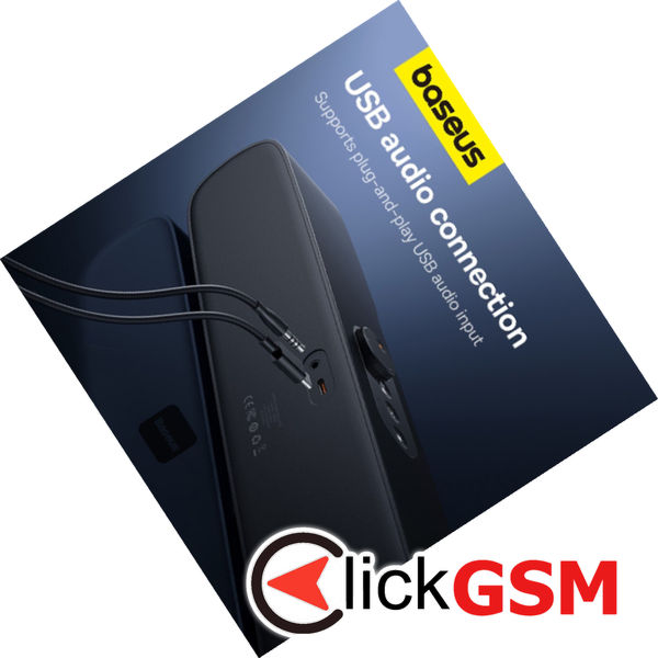 Baseus - Wireless Speaker AeQur DS10 (A20054402111-01) - Mini Soundbar, Bluetooth 5.3, Type-C, Jack, 10W + 10W - Black