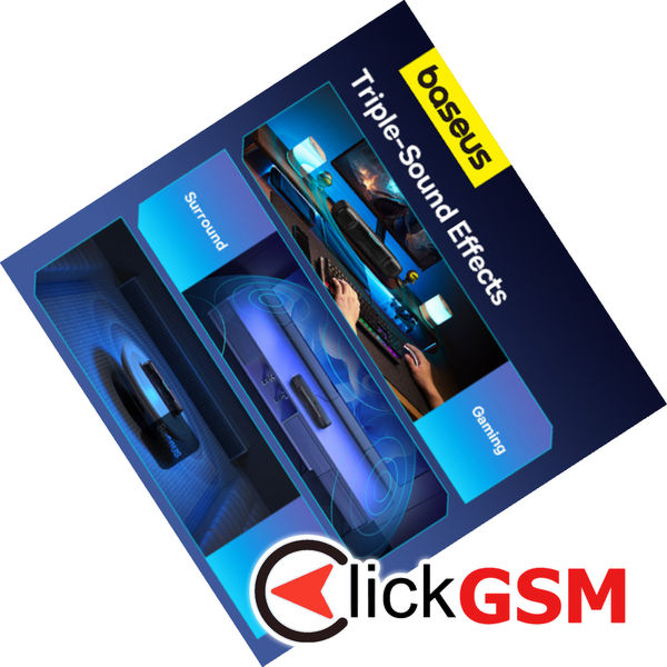 Baseus - Wireless Speaker AeQur DS10 (A20054402111-01) - Mini Soundbar, Bluetooth 5.3, Type-C, Jack, 10W + 10W - Black