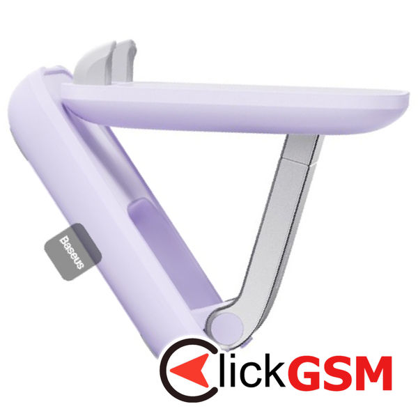 Baseus - Desk Holder Seashell Series (B10551501511-00) - with Make-up Mirror, Foldable, Height Adjustable - Nebula Purple