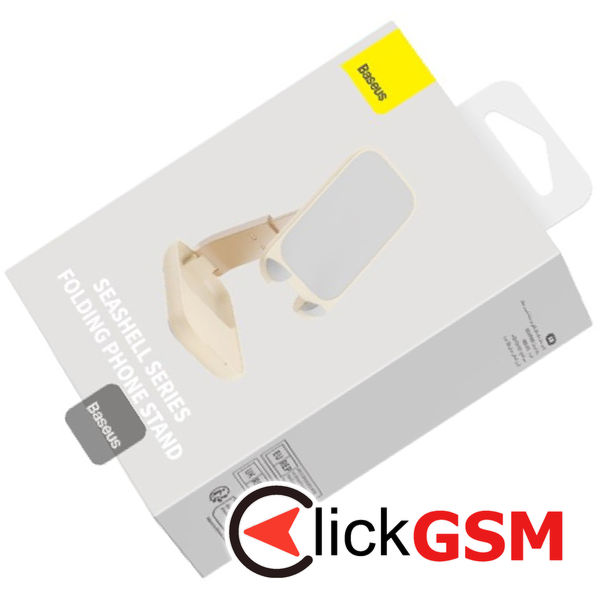 Baseus - Desk Holder Seashell Series (B10551501411-00) - with Make-up Mirror, Foldable, Height Adjustable - Beige