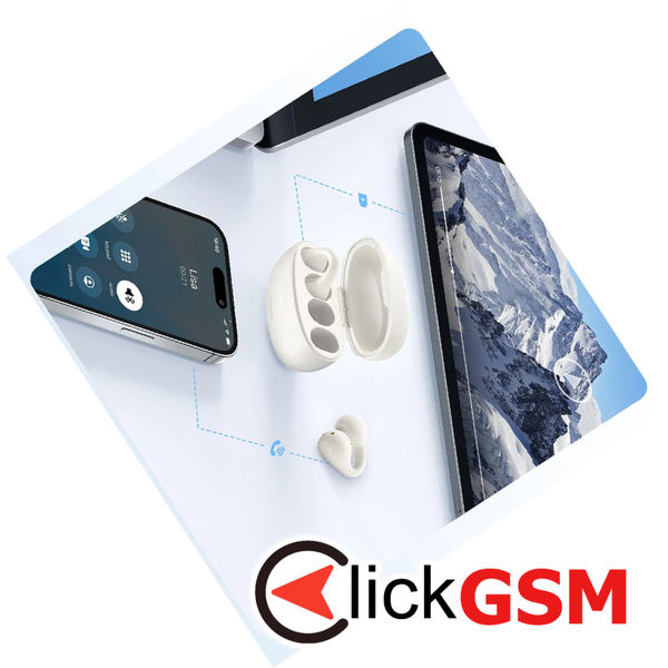 Baseus - Wireless Earbuds AirGo AS01 (A00069101223-00) - for Sports, Bluetooth 5.3, Noise Reduction, 2-Mic ENC - White