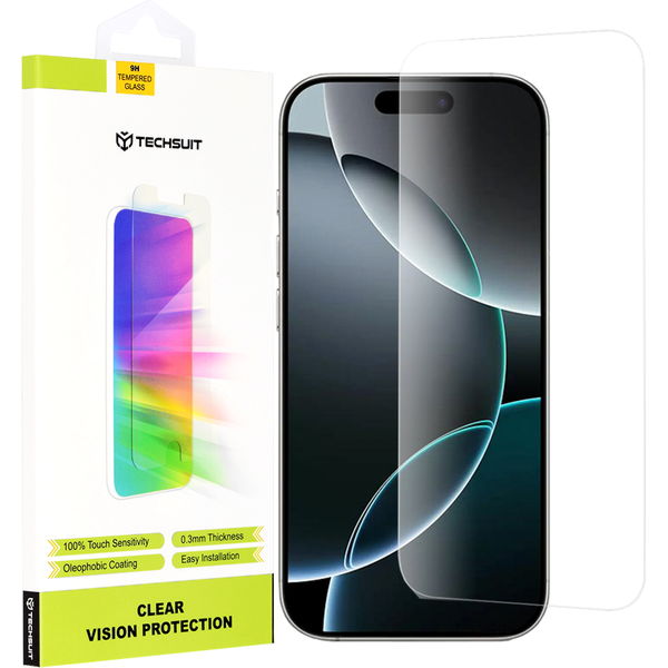 Techsuit - Clear Vision Glass - iPhone 16 Pro - Transparent